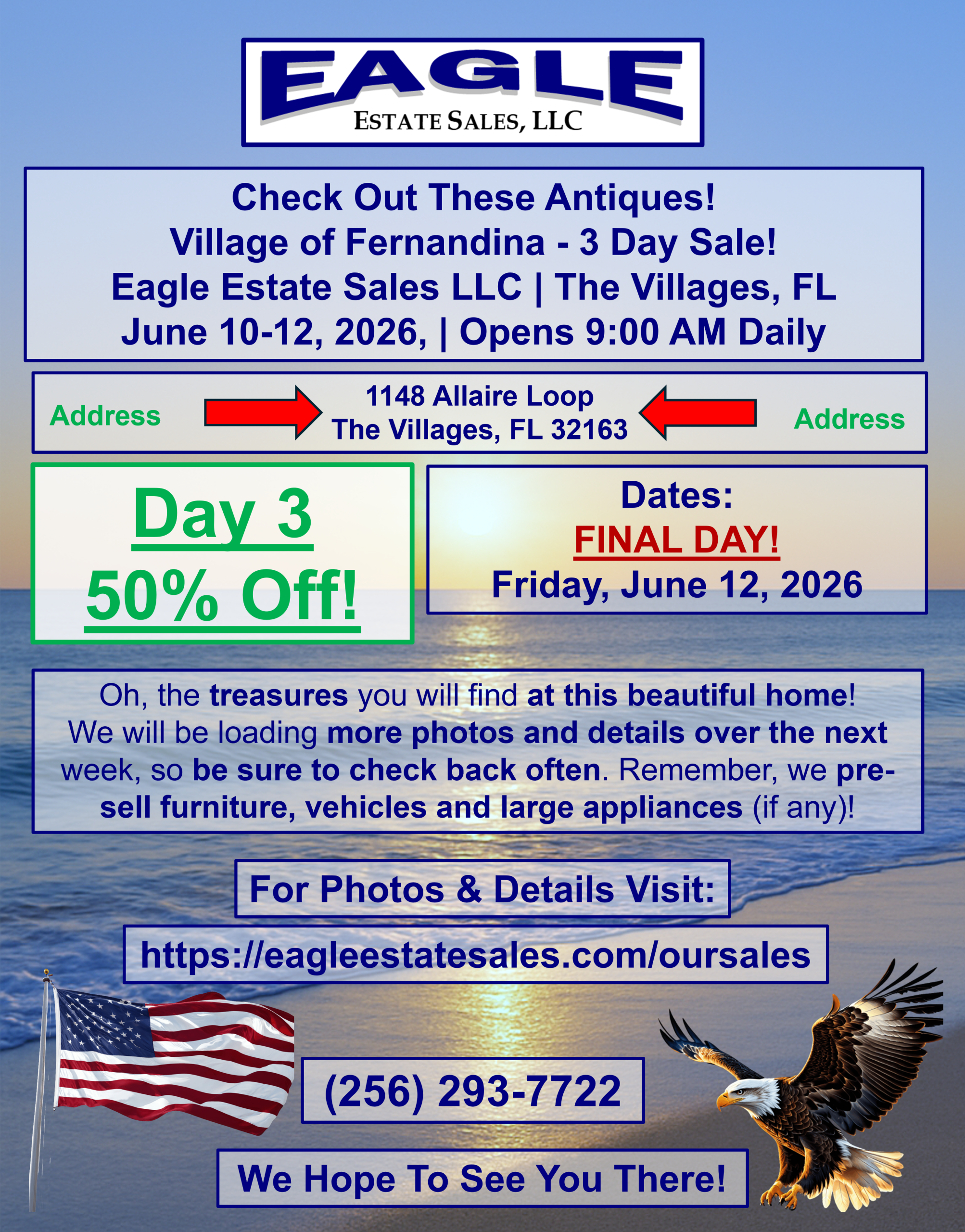 50% Off Last Day! Check Out These Antiques! 3 Day Sale in the Village of Fernandina