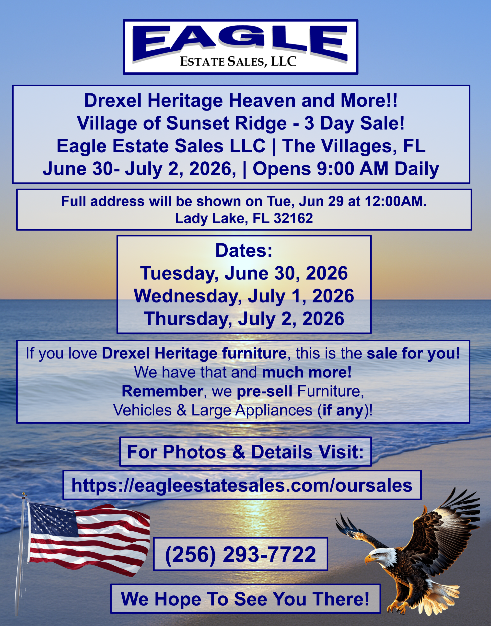 Drexel Heritage Heaven and More! 3 Day Sale in the Village of Sunset Ridge