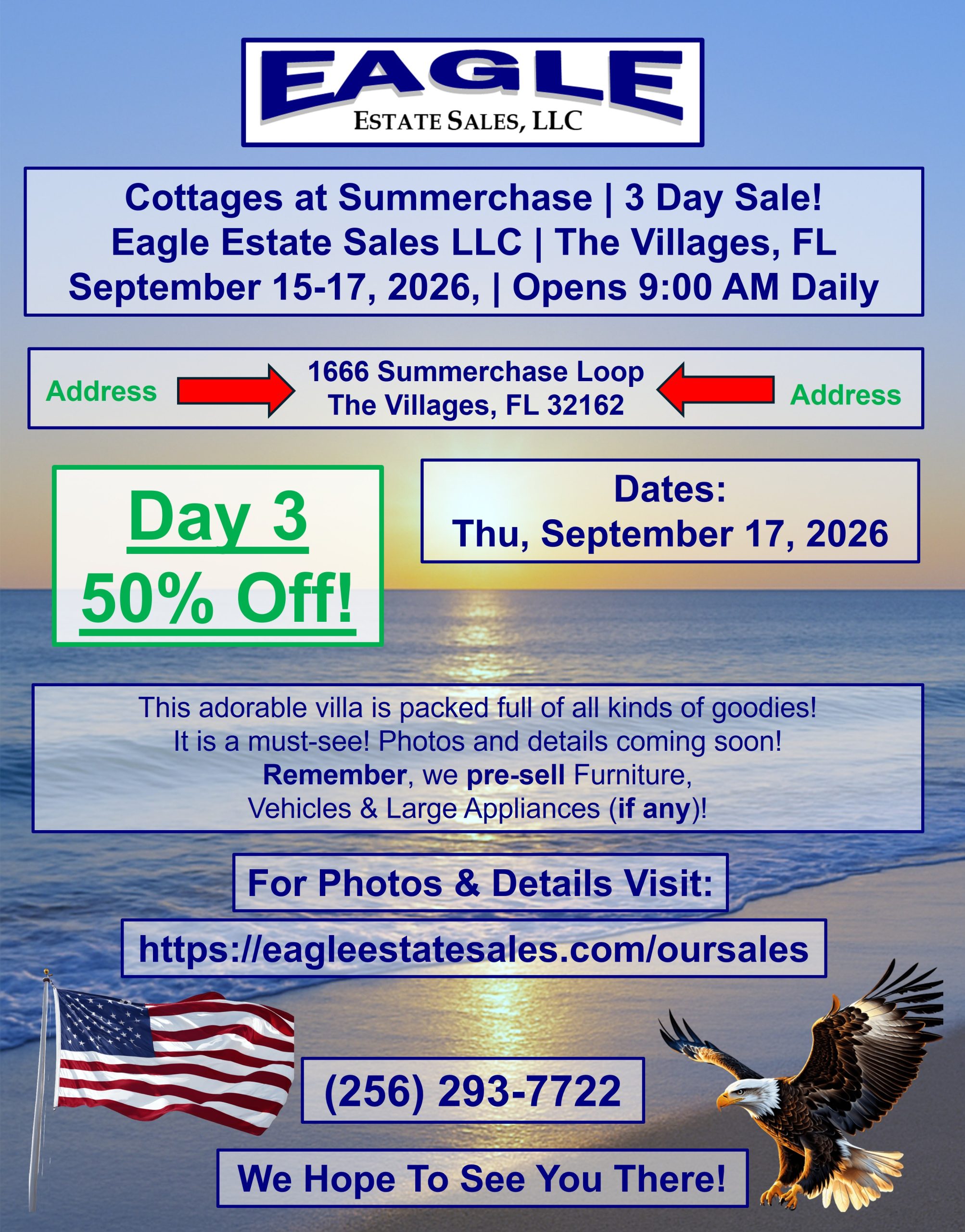 Day 3 - 50% Discount! Cottages at Summerchase - Packed 3 Day Sale